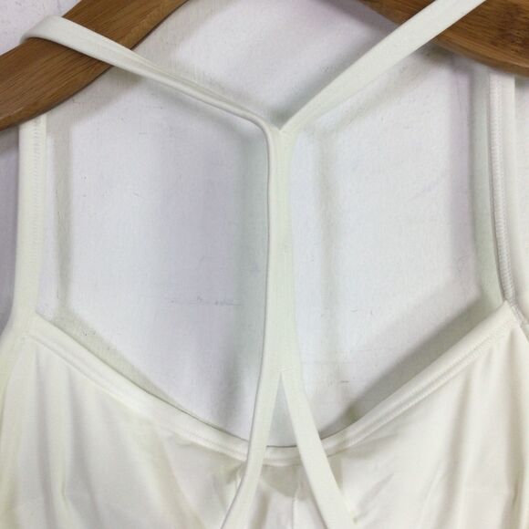 Calme Womens Cross Back Cami Top Sleeveless Comfortable White Size Medium NWT - Picture 9 of 16